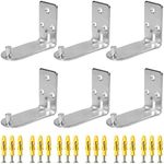 6Pcs of Fire Extinguisher Hook for Wall, TANOASN Iron Fire Extinguisher Bracket Set with 18Pcs Expansion Screws, Mounts & Holder for 4Kg Fire Extinguisher (Silver)