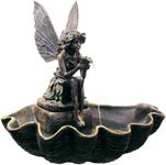 Primrose 78cm Solar Powered Antique Effect Solar Fairy on Clam Shell Patio Garden Water Feature with LED Lights