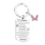 Daughter Keychain Gift from Mum Dad Christmas Birthday Gift for Daughter To My Daughter Gifts Graduation Gifts for Daughter