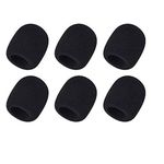 Brain Freezer 6 Pcs Handheld Stage Microphone Windscreen Foam Mic Cover Black