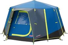 Coleman Tent Octago, 3 Man Tent Ideal for Camping in the Garden, Dome Tent, Waterproof 3 Person Camping Tent with Sewn-in Groundsheet