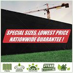 ColourTree Customized Size Fence Screen Privacy Screen Black 6' x 10? - Commercial Grade 170 GSM - Heavy Duty - 3 Years Warranty