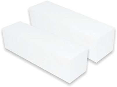 NAILFUN 2 Blocs Polissoirs Blancs - Grain de 100