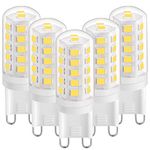 G9 LED Light Bulb 3W Natural White 4000K, G9 LED Bulbs 420LM, Equivalent to 28W 40W Halogen Bulb, G9 LED Corn Light Bulbs for Desk Lamp, Non- Flicker, AC 220-240V,360° Beam Angle, 5 Pack