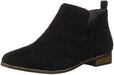 Dr. Scholl's Shoes Women's Rate Ankle Boot, Black Perforated Microfiber Suede, 6 UK