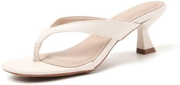 Tilocow Kitten Heels Flip Flops for Women Thong Low Heels Sandals Dressy