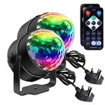 Disco Lights, SEBRUANC Mini Disco Ball LED Party Lamp Music Controlled Disco DJ 360° Rotating Ball Lights 3W RGB Stage Lights with Remote Control for Home Parties Birthday KTV Party Christmas 2pc