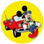 The Baker's Nest - Mickey Mouse with Car Edible Wafer Paper Pre-Printed Cake Topper (6/7/8 Inches) (Design 1) (7 Inch)BUY 1 SIDE WALL SHEET GET 1 PACK OF AVENGERS CUTOUTS FREE, BUY ANY 2 SIDE WALL SHEETS GET 1 PACK OF AVENGERS CUTOUTS AND 1 PACK OF DISNEY PRINCESS CUTOUTS FREE