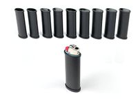 Blank Metal Lighter Case Customizable Reusable Lighter case for Regular Bic J6 lighters - 10 Pack (Matte Black)