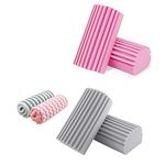 Dusting Clean Sponge,Reusable Damp Duster Cleaning Sponge,Blind Cleaner Duster Tool, Magical Dusters for Cleaning Blinds Glass Baseboards Vents Railings Furniture (Pink) (Pink)