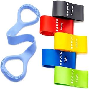 Resistance Bands for Working Out 6 Pack Resistance Bands for Arms,Elastic Pilates Flexbands for Physical Therapy Yoga, Stretch Exercice Loop Bands for Booty Legs