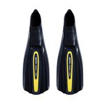 Mares Unisex Avanti HC Pro Elastic Technopolymer Blade Full Foot Pocket Fins for Scuba Diving, Snorkeling, Swimming & Freediving, Black/Yellow, 38