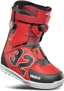 ThirtyTwo Lashed Double Boa Zeb Snowboard Boots - Snowboard Boots with Dual-Zone Lacing & Grippy Outsole - Black/Red - Size 10.5