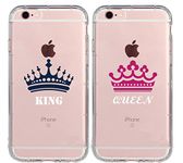 Cute King and Queen Crown Love Couple Phone Cases for Iphone 4/4s, Iphone 5/5s, Iphone 5c, Iphone 6, Iphone 6 Plus (Queen:iphone 5s)