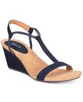 Style & Co. Womens Mulan Open Toe Casual Platform Sandals, Navy, Size 12.0