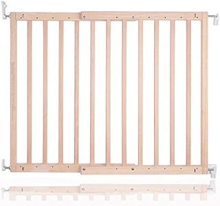 Safetots Chunky Wooden Screw Fit Stair Gate, Natural, 63.5cm - 105.5cm, Wood Baby Gate, Screw Fit Safety Barrier, Stylish Design and Practical Safety Gate, Easy Installation