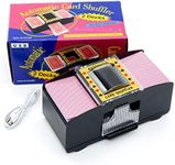 ACMEMAKE 2 Decks Automatic Card Shuffler, Battery Operated Electric Shuffler with USB Cable, Playing Card Shuffler for Card Games, UNO, Blackjack, Texas Hold'em