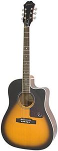 Epiphone Aj-220Sce Acoustic Electric Guitar, Vintage Sunburst - Mahogany Wood