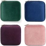 Plush Velvet Travel Jewelry Case, T