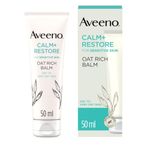 Aveeno Face Calm+Restore Ultra Rich Oat Moisturising Balm (1x 50ml), 24H Hydration Face Moisturiser with Triple Oat Complex, Soothes and Deeply Hydrates Irritated, Very Dry, and Sensitive Skin