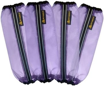 Fly Boots for Horses Set of 4,Universal Size Fine Mesh Horse Fly Boots with Built-in Metal Support,Fly Leggings for Horses with Fleece Trimming and Reflective Webbing (Purple)