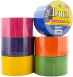 Bazic Fluorescent Colored Duct Tape, Assorted Colors, Pack of 6, 1.89-inch x 10 Yard