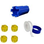 Winter Plug Kit Includes l 4 Floatable Plugs l 3 in one Wrench l Teflon Tape l Fits 1 1/2” Female Threads inground Pool Returns l Made for Canadian Winterizing Swimming Pools