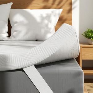 BEDELITE 4 Inch Egg Crate Gel Memory Foam Mattress Topper Queen Size