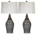 Signature Design by Ashley Furniture-Niobe Table Lamp-Set of 2-Contemporary Style-Multi Gray