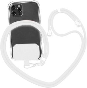 Adjustable Universal Mobile Phone Lanyard with Fashion Patch - Hanging Neck Strap with Silver Metal Buckle and Bell - Compatible with Multiple Devices