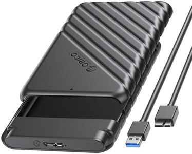 ORICO Case HDD 2.5 SATA USB 3.0, Case Hard Disk per HDD e SSD 9.5mm e 7mm, Supporto UASP, TRIM,Nessuno Strumento Richiesto(Nero)