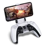 TNP PS5 Controller Phone Mount - Universal Phone Controller Mount for Playstation DualSense Controller - Adjustable Viewing Angle Mobile Gaming Clip for PS Remote Play