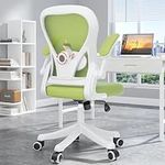 Dripex Office Chair, Ergonomic Office Chairs, Flip-up Armrest, Lumbar Support, Adjustable Height, Mesh Desk Chairs, Mid Back Support Computer Chair for Home, Rolling Swivel Chair for Office, Green