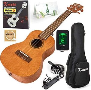 Kmise Concert Ukulele Kit Vintage Uke for Beginner With Starter Pack ( Gig Bag Tuner Strap String Instruction Booklet ) 23 Inch Mahogany Wood Uke (KMU23C)