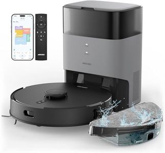 AIRROBO T20+ Saugroboter mit Wischfunktion, 3.5L Staubsauger Roboter mit Absaugstation, 180Min Laufzeit, LiDAR Navigation, Starke Saugkraft ideal für Teppich und Tierhaare, APP Steuerung
