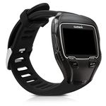 kwmobile Strap Compatible with Garmin Forerunner 910XT Strap - Replacement Silicone Watch Band - Black