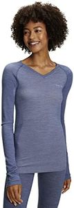 FALKE Women's Wool Tech Light Base Layer Top, Capitain, M