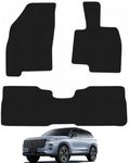 Jaecoo 7 [Plug-In-Hybrid Models] 2024+ (3 Piece Set) Car Mats UK-Made Tailored Fit Carpet Floor Mats Full Coverage Compatible Accessory (Black Trim)