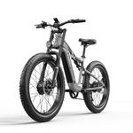 Vikzche Q Sheng mi lo S600 Dual Motor Electric Bike for adult, Mountain Bike, 48V*17.5Ah removable Lithium Battery, Full suspension Electric Bicycles,Dual motor ebike (S600)