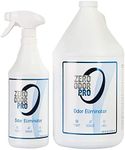 Zero Odor –Professional Odor Eliminator Bundle- Eliminate Extreme Air & Surface Odor– Patented Molecular Technology Best for Strong, persistent odor- Smell Great Again, 32oz & 128oz Refill