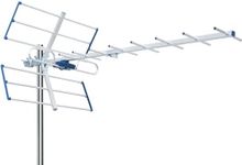 EDISION YAGI 12 dB Outdoor Antenna Terrestrial 21-48 UHF, 5G LTE Filter, for Receiving Digital DVB-T/T2 Channels, TV Antenna, Frequency Range 470-694 MHz, Length 101 cm, LTE700, Blue