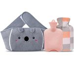 Hot Water Bottle, Rubber Warm Water Bag with Soft Plush Waist Cover, Good for Pain Relief from Arthritis, Headaches, Hot and Cold Therapy