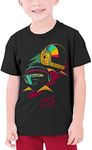 MISSBIE Daft-Punk Short Sleeve Tops Tee Kids T-Shirt for Teen Boys and Girls Black