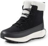 NORTIV 8 Women's Winter Boots Ankle Waterproof Lightweight Snow Sneaker Boots,Size 8.5,BLACK,SNSB241W