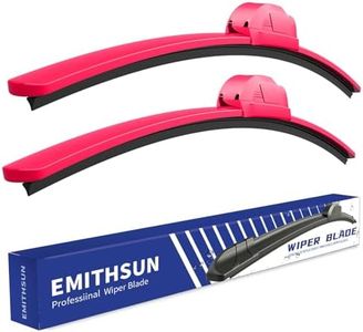 EMITHSUN OEM QUALITY 24" + 20" Premium All-Seasons Durable Stable And Quiet Rose Red Windshield Wiper Blades (Set of 2)