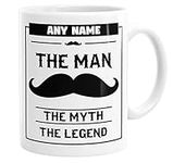 Personalised The Man The Myth The Legend Mug, Gift for Him, Custom Name, Cup, Dad Gifts, Father's Day, Birthday, Christmas