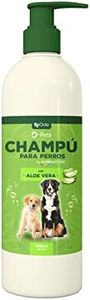 Champu Perros Piel Sensible 1 litro | Piel Atopica | Champú Hidratante Acondicionador Perro para Combatir la Dermatitis Pelo Blanco Negro Marron Shampoo Uso frecuente Apto para Cachorros (Aloe Vera)