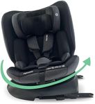 My Babiie MBCS200 360° Spin R129 Baby Car Seat ��– Top Tether, ISOFIX, Birth to 12yrs (40-150cm), i-Size, ERF, Group 0+/1/2/3, Rotating 360 Swivel - Black