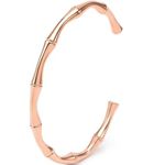 El Regalo Waterproof Stainless Steel Bamboo Style Open Cuff Bracelet for Girls/Women (For Small Wrists)- Valentines Day Gift for Her (Rose Gold)