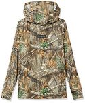 Hurley Men's Quick Dry Realtree Long Sleeve Hooded Shirt Rash Guard, Brown (Edge Camo), Medium